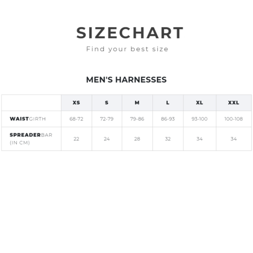 Manera Size chart Harness